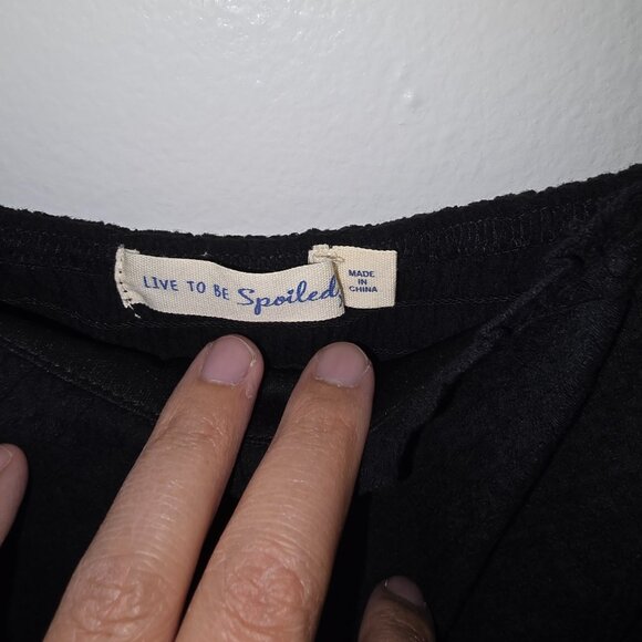 Live to be Spoiled - Black Spaghetti Strap Mini Dress - XXL - Picture 3 of 8